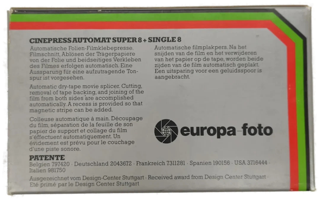 Europa-Foto Cinepress Automat Super 8 + Single 8 Filmklebepresse – Bild 2
