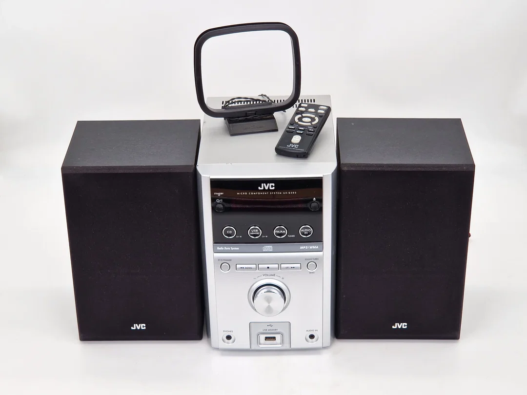 JVC UX-G303 Micro HiFi System (2x 35W, CD, Tuner) - Silber - Bild 1