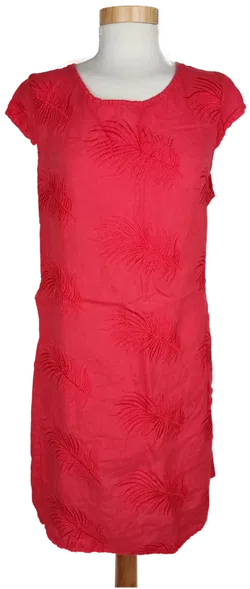 New Collection Damen Kleid mit Blättern bestickt rot - M/38 - Bild 1