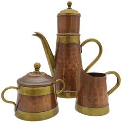 Kupfer Teeset 3-teilig - Bild 6