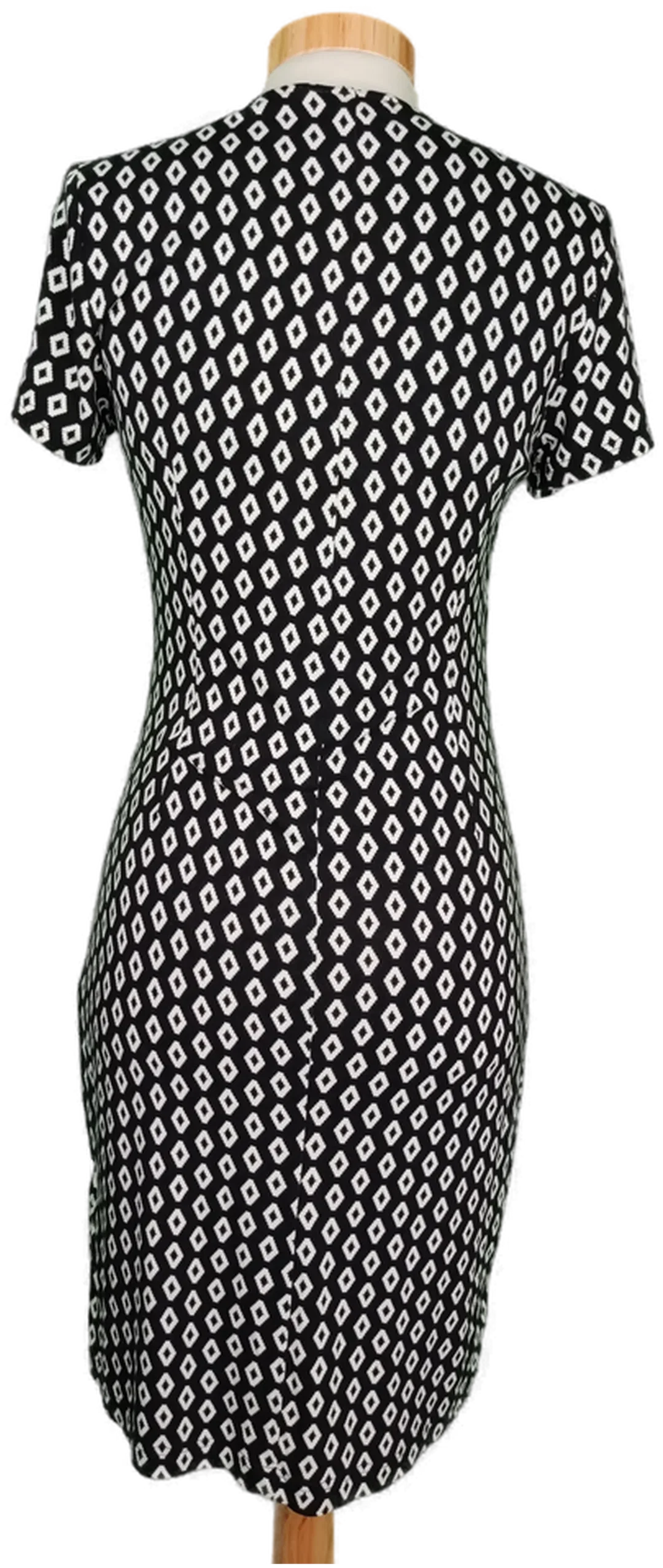Tom Tailor Damen Kleid weiẞ/schwarz gemustert - S/36 – Bild 2