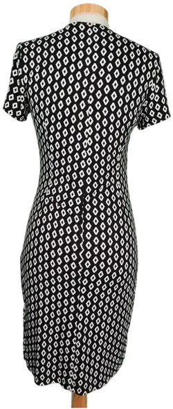 Tom Tailor Damen Kleid weiẞ/schwarz gemustert - S/36 - Bild 2