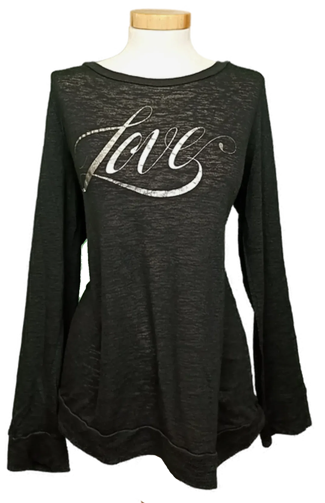 Victoria's Secret Damen Langarmshirt mit Schriftzug schwarz Gr. M - Bild 4