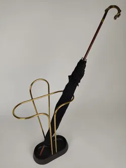 Vintage-Flanierschirm / Sonnenschirm / Damenschirm - schwarz mit ausgefallenem Griff - Bild 7