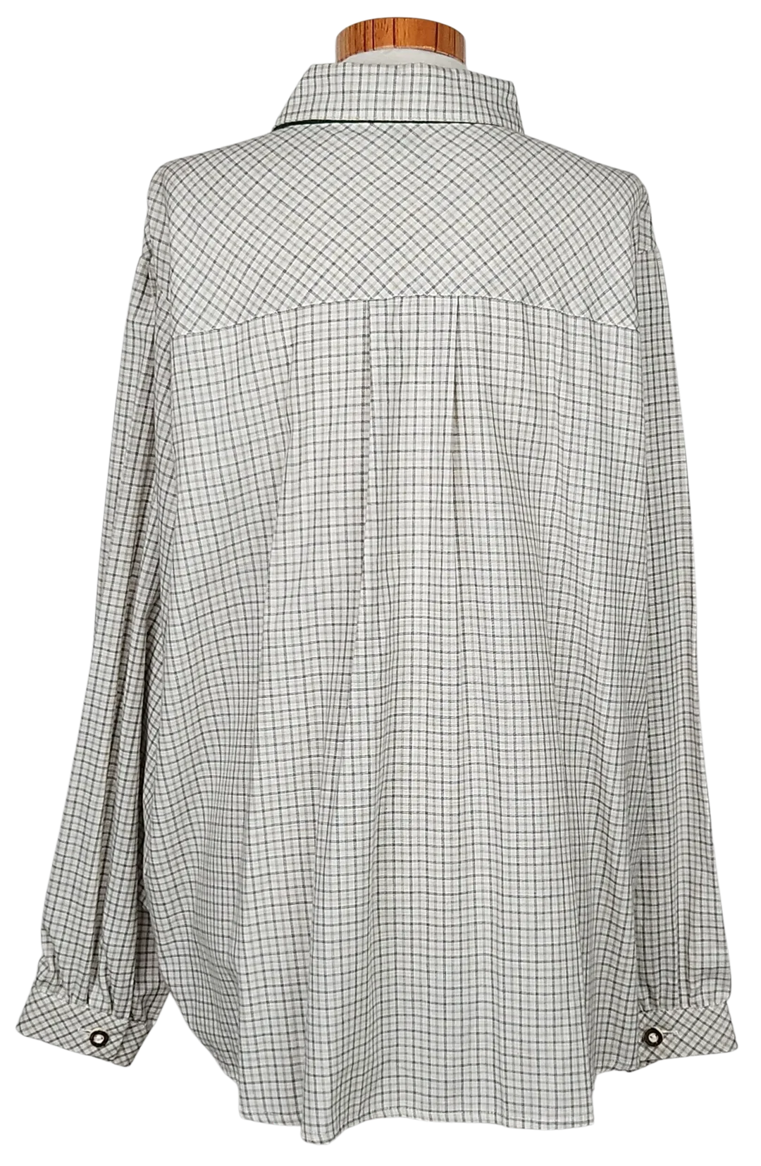 Styrian lady Vintage Damen Trachtenbluse, beige/grün - Gr. XL  – Bild 3