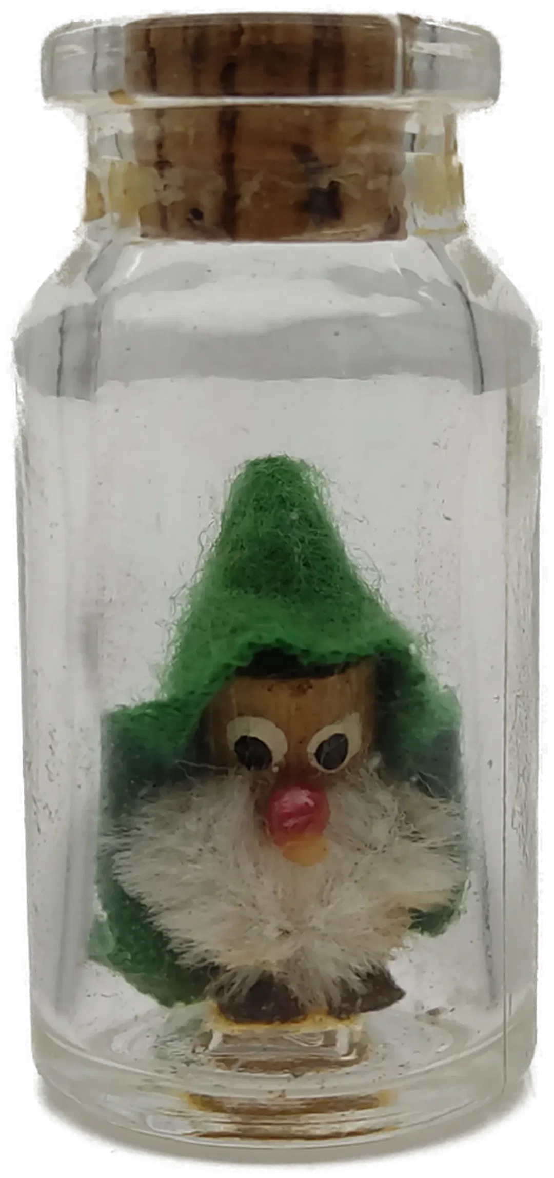 Skandinavische Miniatur-Wichtelfigur in Glasflasche | Geschenkidee - Bild 4