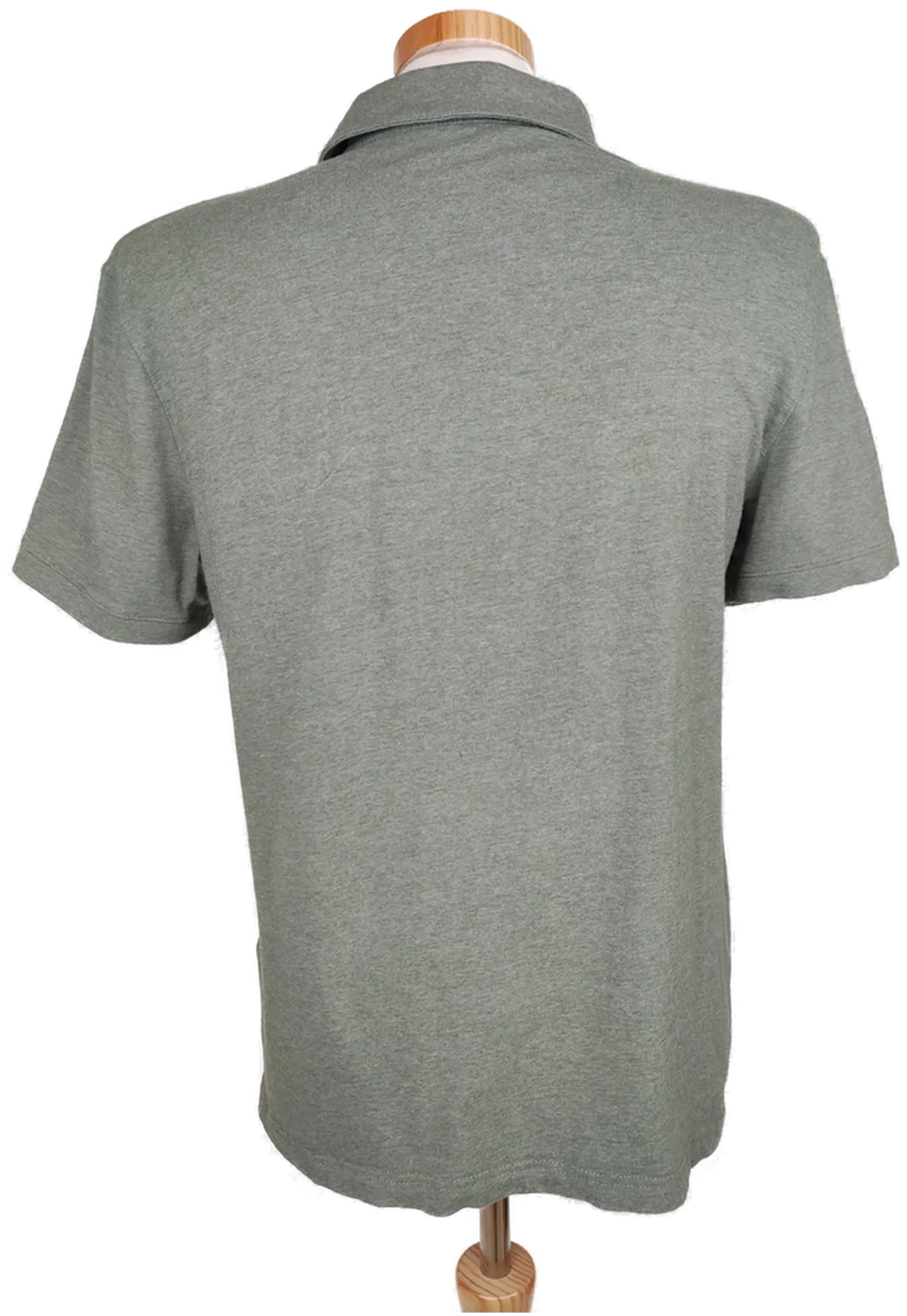 H&M Herren Poloshirt grün/grau melé - M/48 – Bild 2