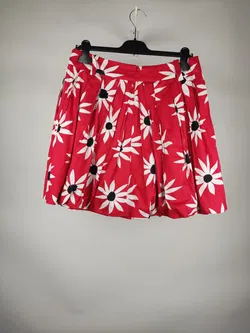 Mango Damen Sommerrock mini  rot geblümt - 40/L - Bild 2