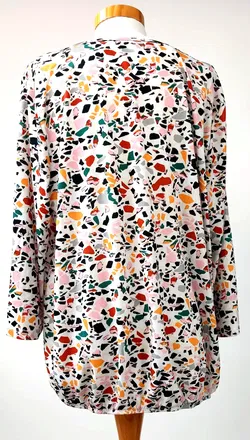 Damen Oberteil gemustert -  ca. Gr. 44 - Bild 2