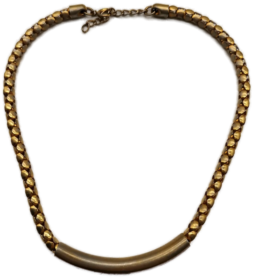 Moderne Metall-Halskette - gold-farbig / ca. 43cm – Bild 2