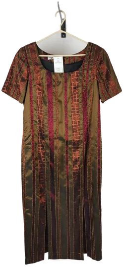 Maxi-Abendkleid Bronzestreifen | Petra  Wiechmann Euro 42 - Bild 9