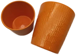 Set Orange, 2 Übertöpfe Keramik - Bild 2