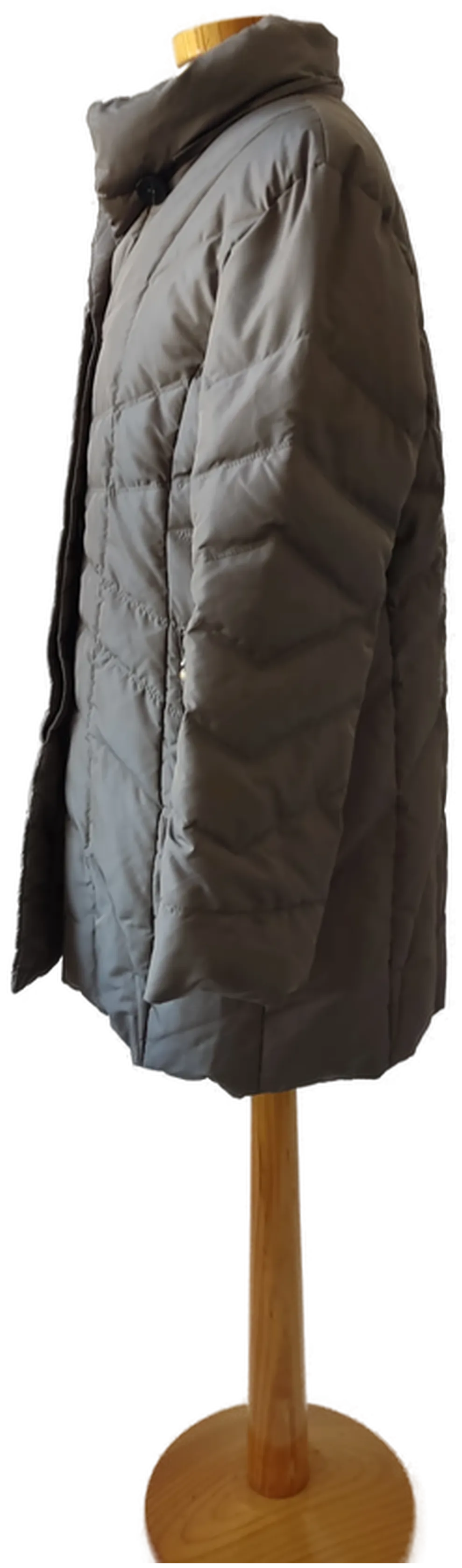 S.Milton, Luxuriöse echte Daunenjacke, erdfarben, verdeckte Knopfleiste, Damen - Gr.40 – Bild 2