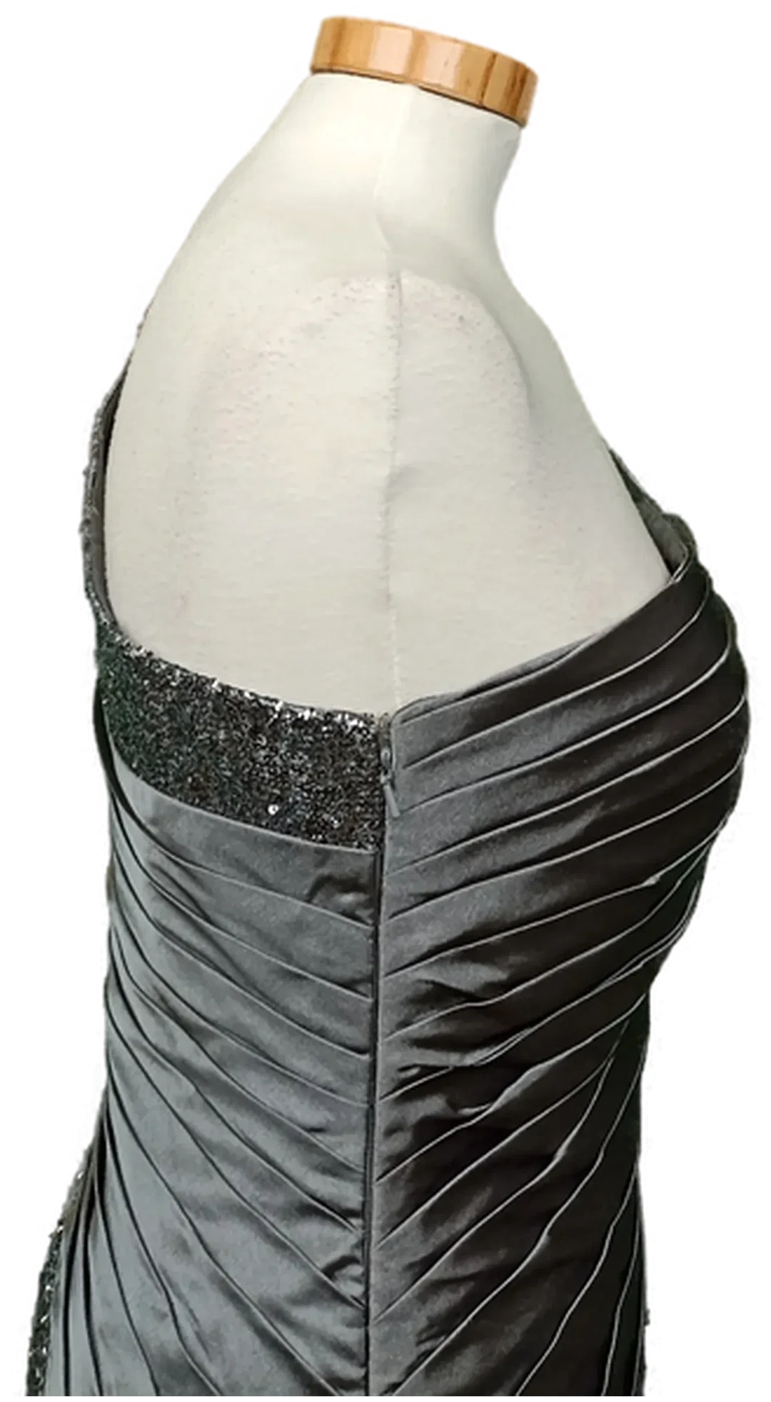 Magic Nights Damen-Midi-Cocktailkleid silber mit Pailletten Gr. S – Bild 3