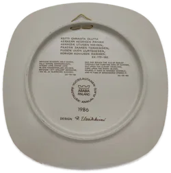 Arabia Kalevala Jahresteller Finnland 1986 Raija Uosikkinen  - Bild 2