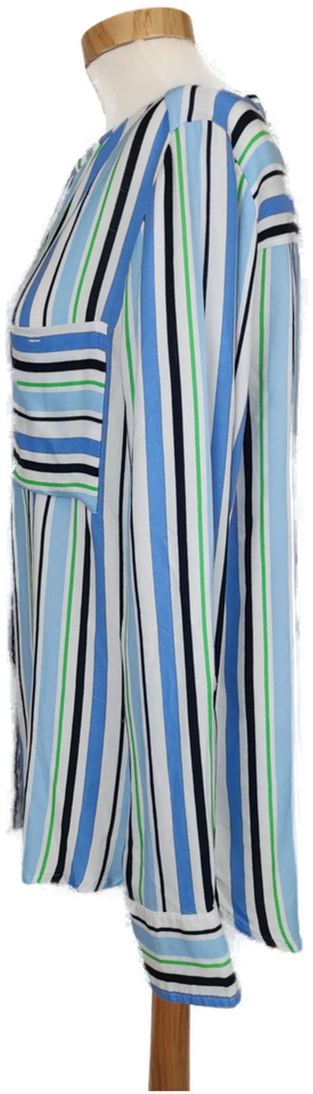 Street One Damen Bluse grün/blau/weiß gestreift - M/38 – Bild 3