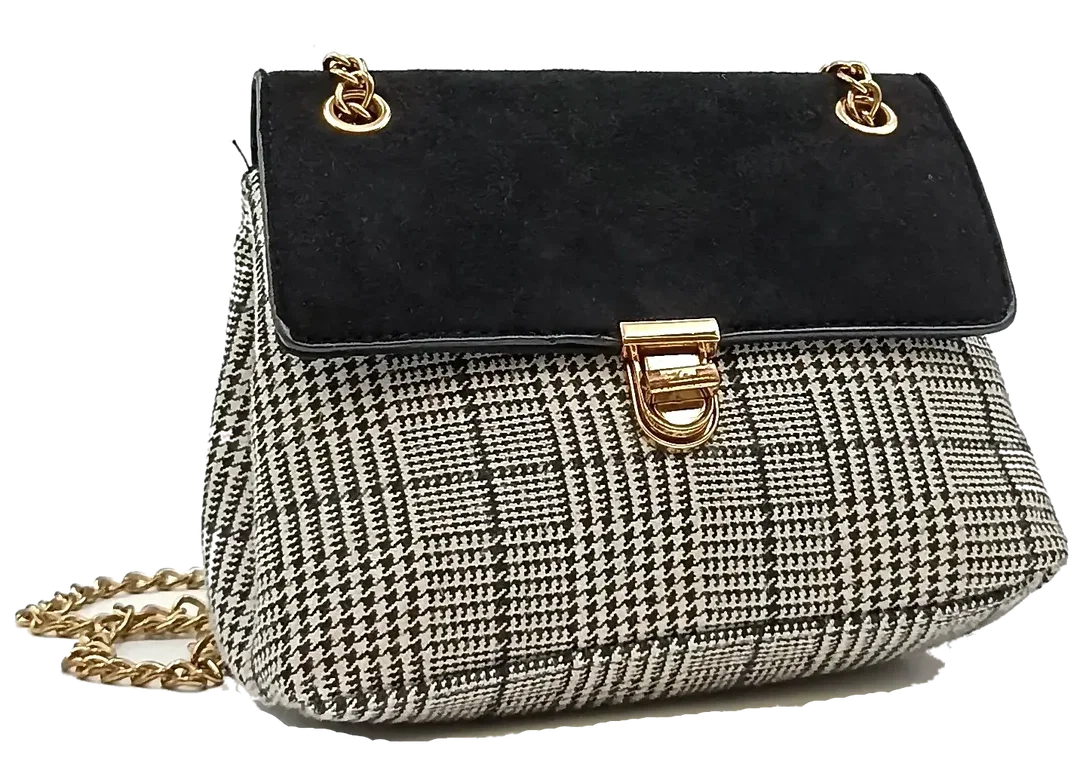 New Look Damentasche kariert schwarz/weiß - Bild 4