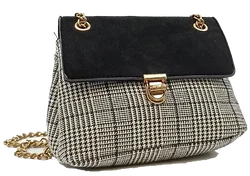 New Look Damentasche kariert schwarz/weiß - Bild 1