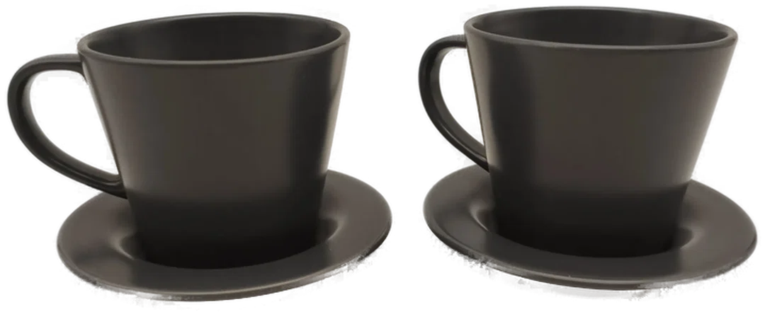 Kaffeegeschirr für 2 Personen, grau, Steinzeug, Ikea - Bild 4