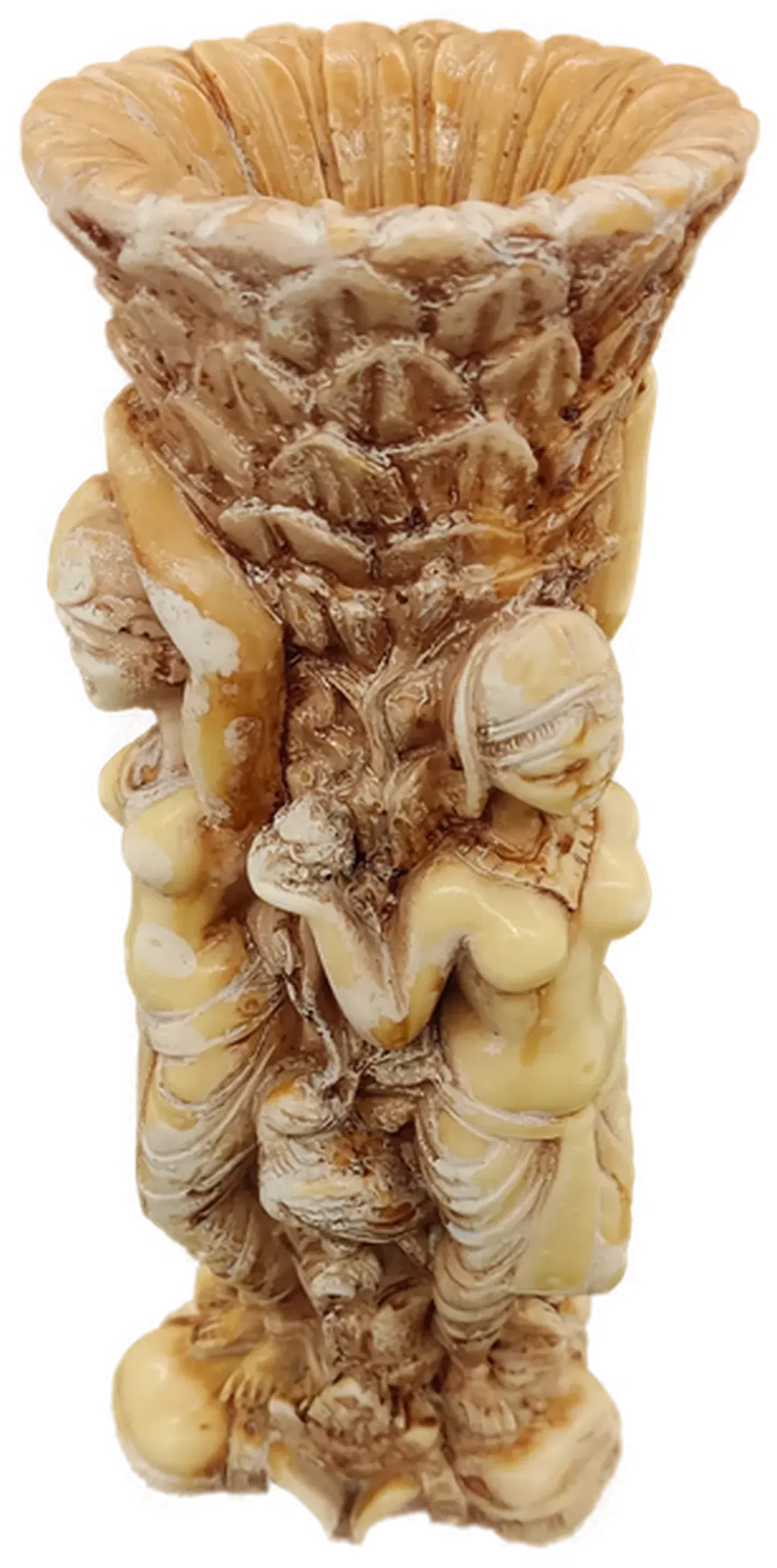 Vase Indische Tempeltänzerinnen Guss auf alt gemacht - Bild 1