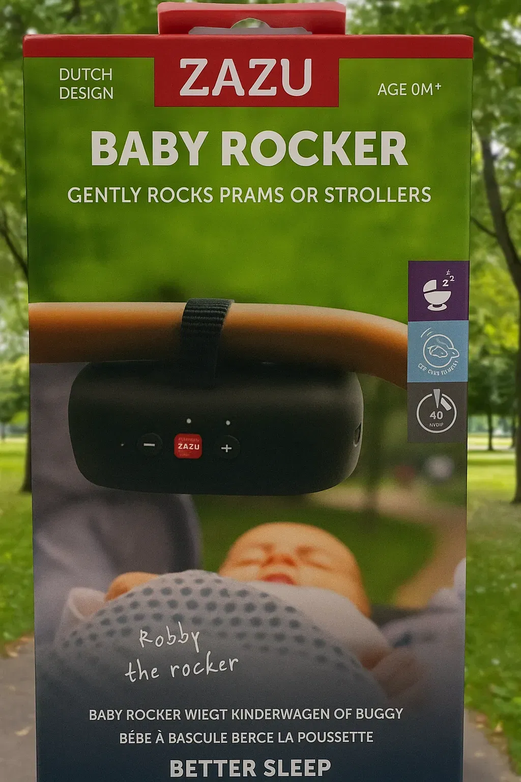 ZAZU Baby Rocker „Robby“ für Kinderwagen & Buggy - Bild 1