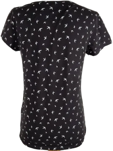 T-Shirt "Gina-dream it live it style it", kurzarm mit Rundhalsausschnitt, schwarz mit Aufdruck, Größe S - 34/36 – Bild 2
