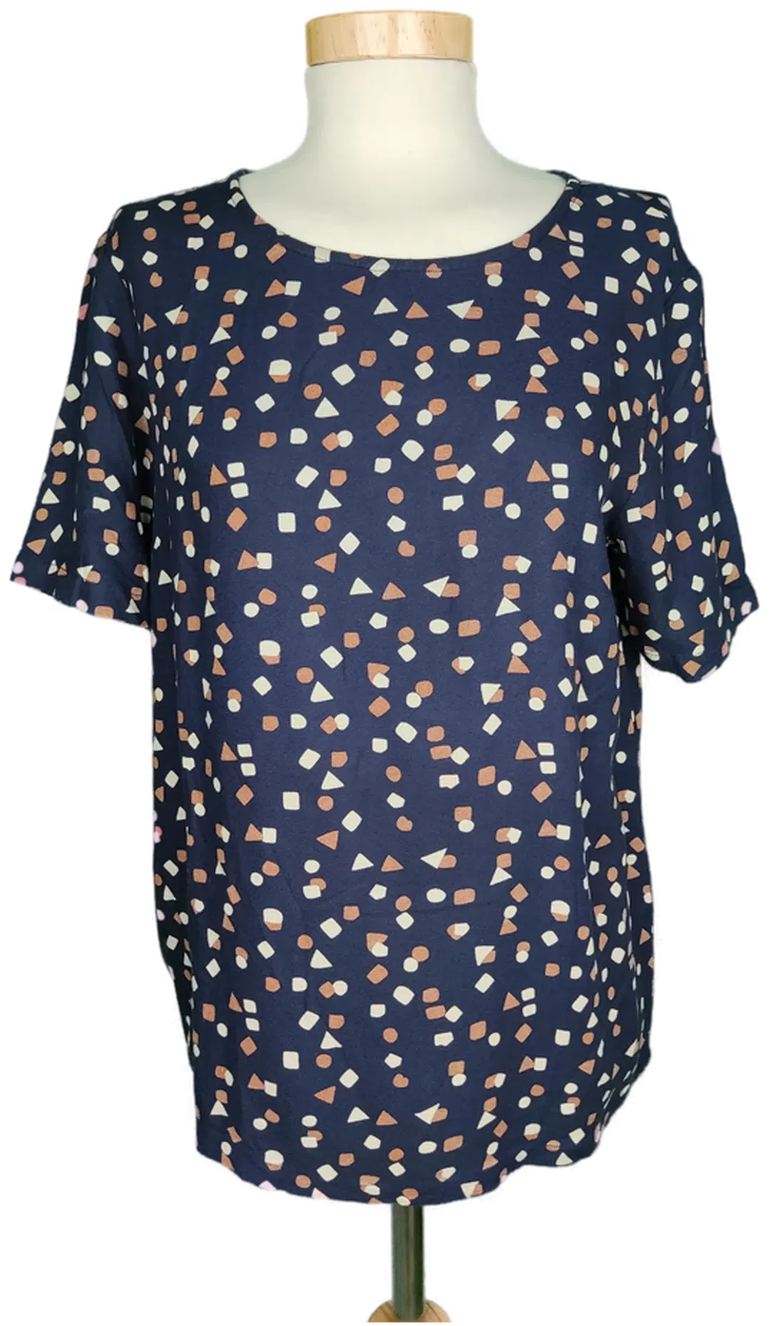 Pieces Damen Bluse kurzarm dunkelblau gepunktet - S/36 - Bild 4