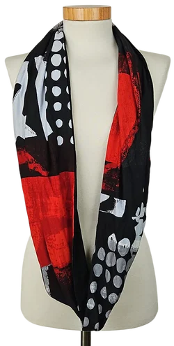  CREATION - Strick Loop / Schal Damen - schwarz/multicolor – Vorschau 2