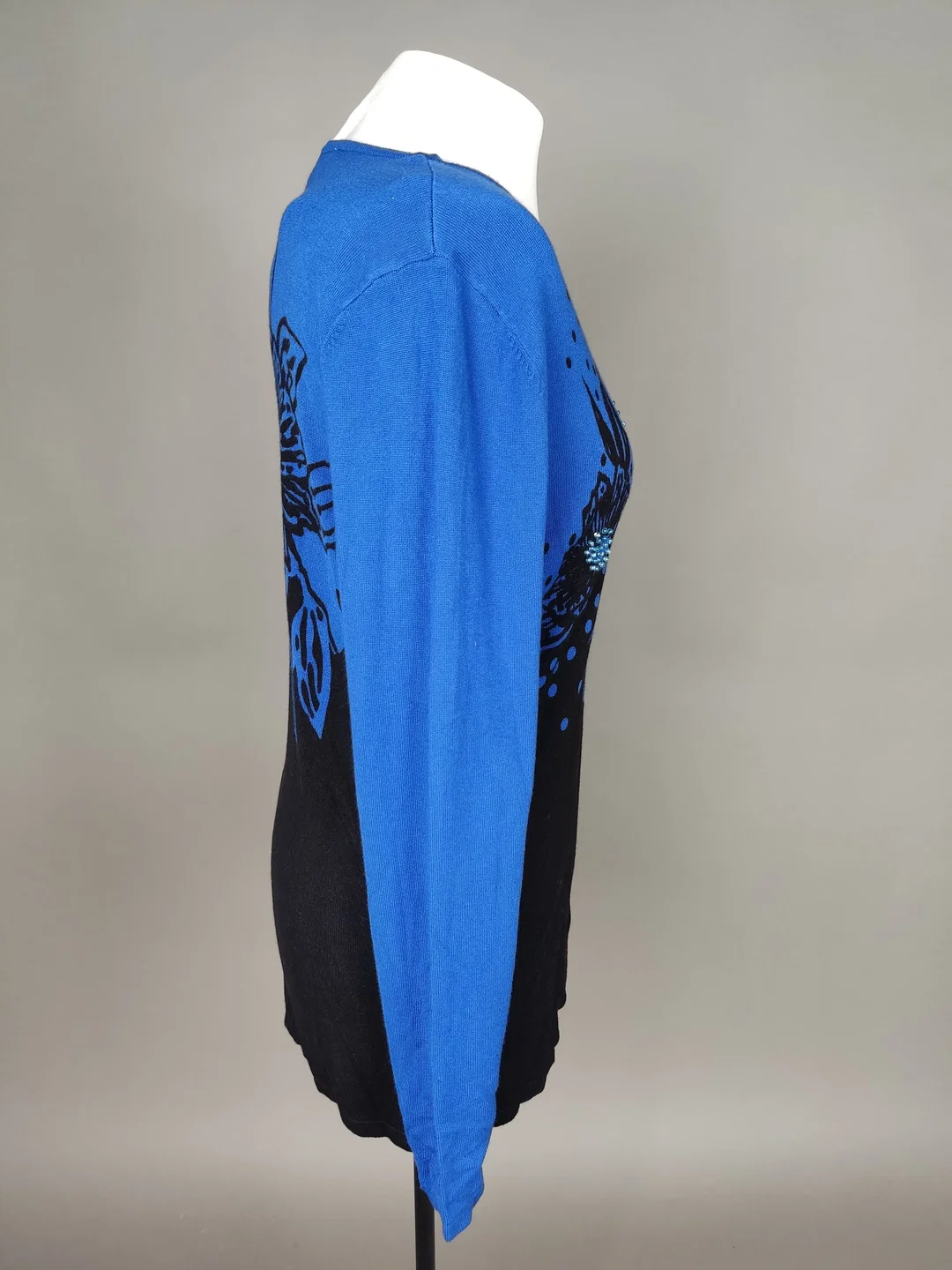 Damen Pullover blau-schwarz - XL / 42 – Bild 2