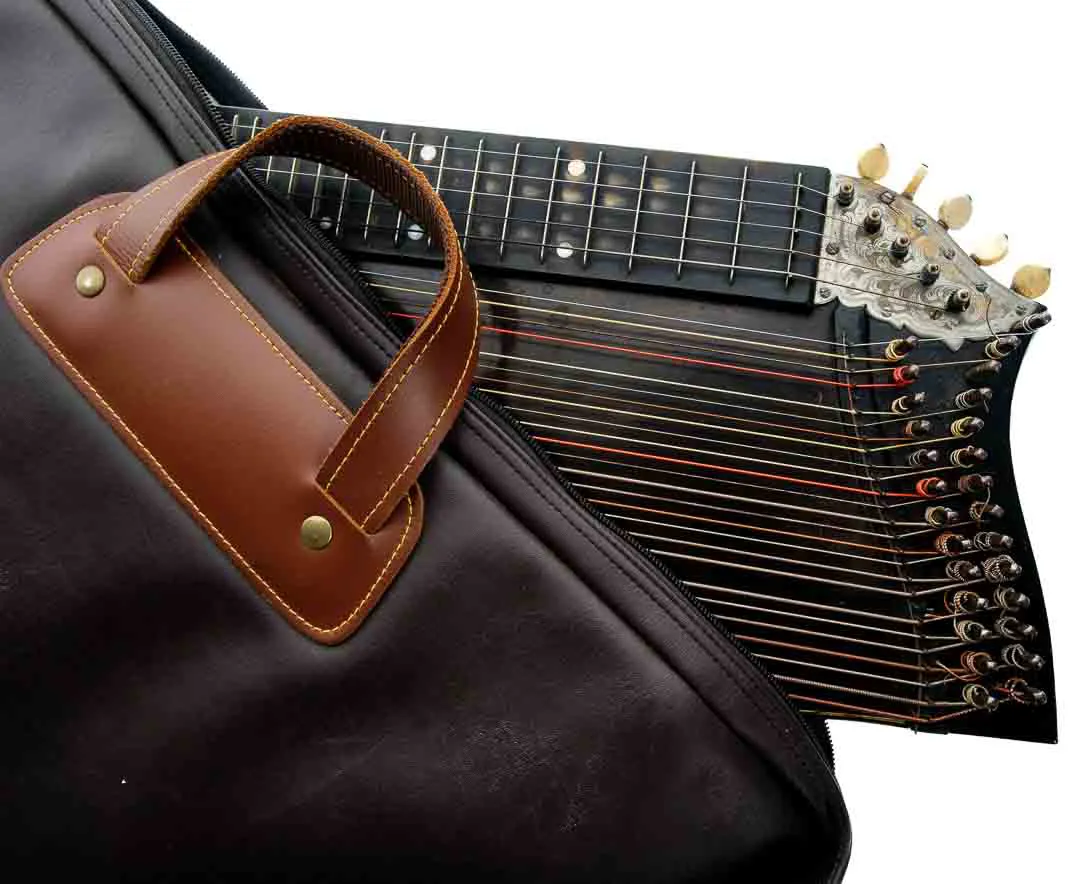Vintage Konzertzither mit Tasche, ca. 62×34 cm – Bild 7