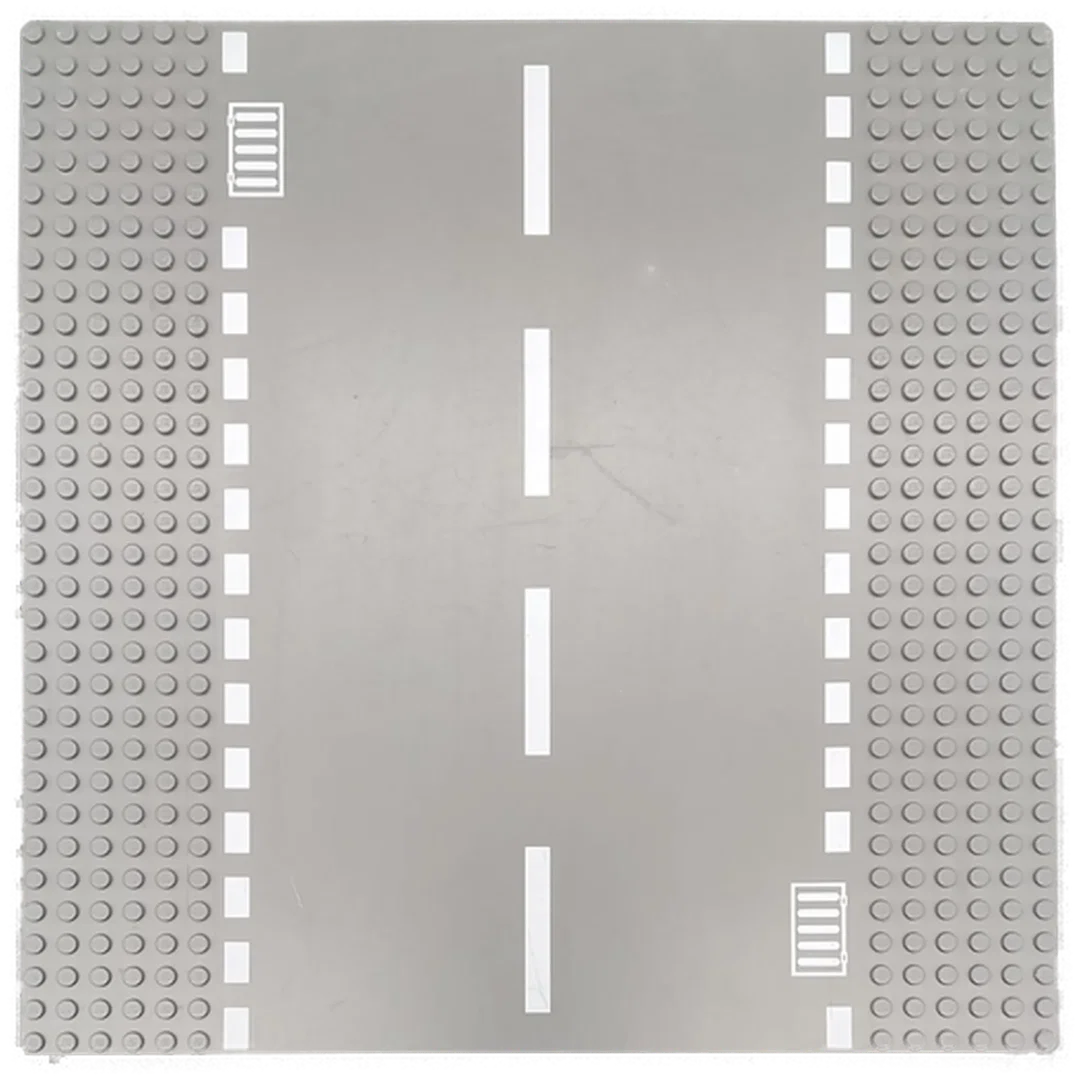 LEGO Grundplatte mit Straße 32 x 32 Noppen dunkelgrau - Bild 1