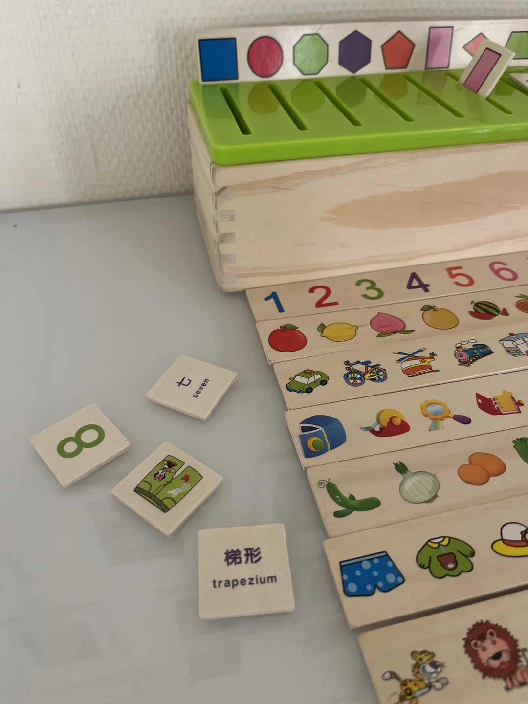 Montessori Knowledge Classification Box Kinder - Holzspielzeug Frühes Lernen Lernspielzeug  – Bild 3