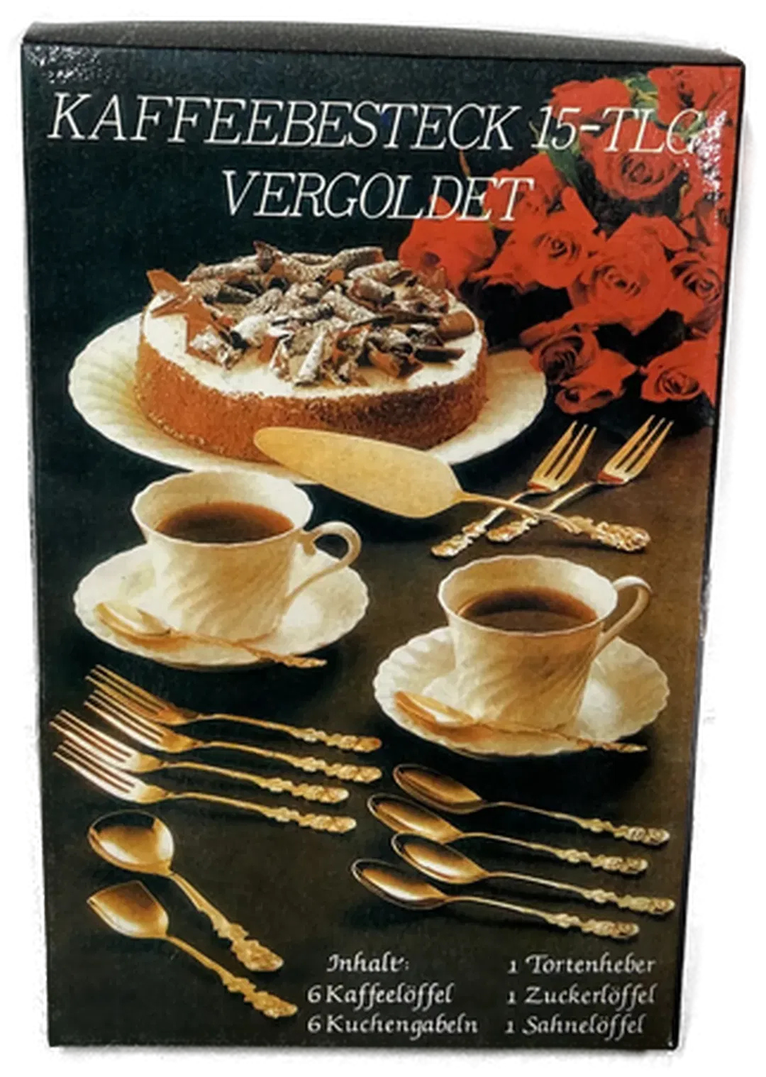 Kafeebesteck 15 tlg. vergoldet - Bild 1