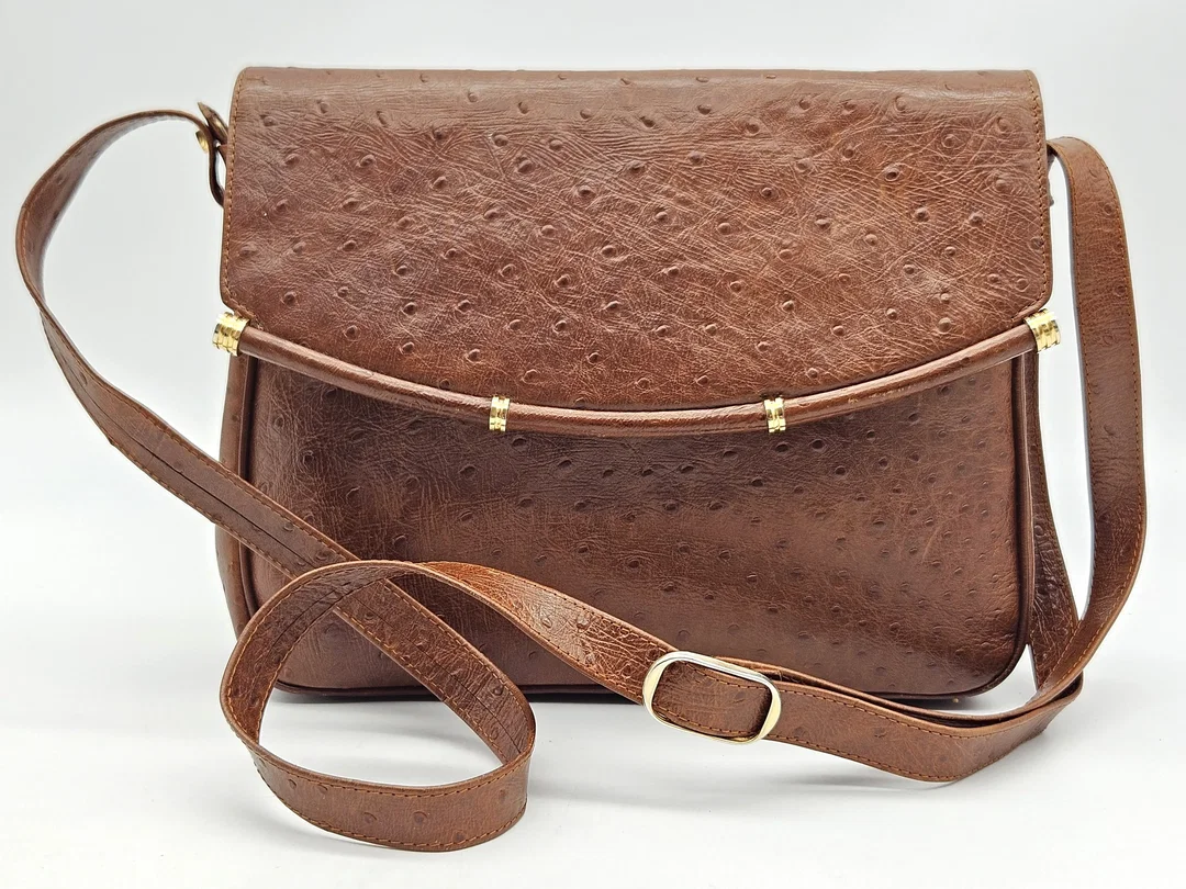 Damen Vintage Umhängetasche - braun  - Bild 4