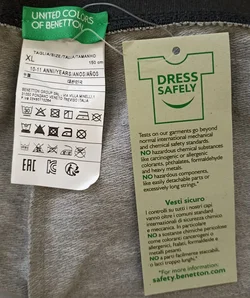 United Colors of Benetton Kinderleggings grau Gr. XL – Vorschau 3