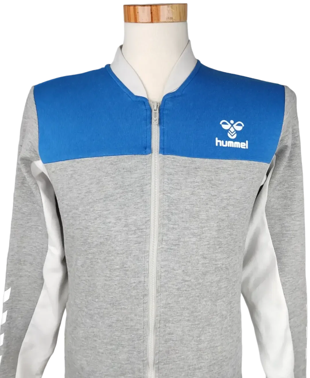 Hummel Unisex Zip-Jacke, grau/blau - Gr. S – Bild 3