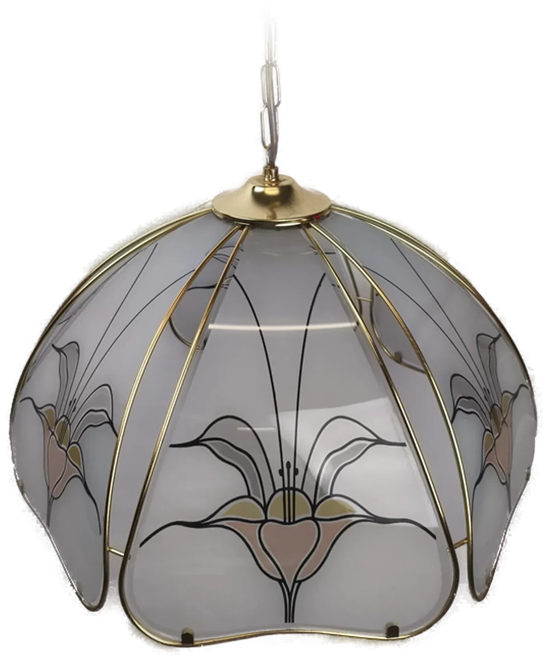 Deckenlampe Glas/ Messing – Bild 3