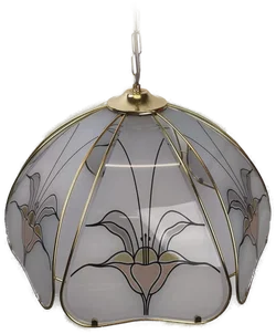 Deckenlampe Glas/ Messing - Bild 3