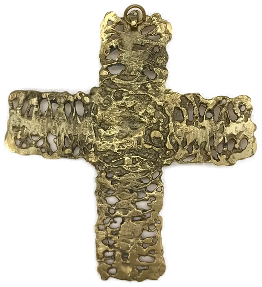 Vintage Wandkreuz aus Messingguss von Sepp Schmölzer – Bild 3