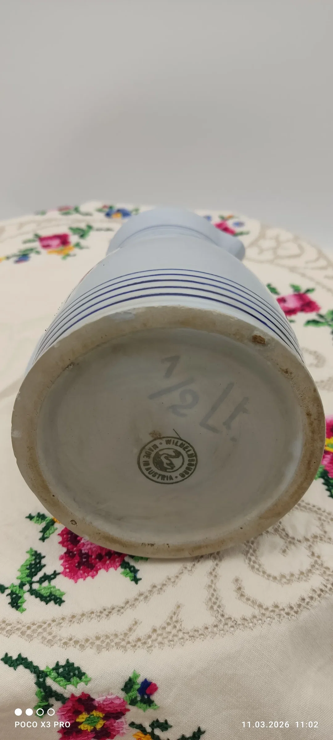 Wilhelmsburg Porzellan Krug, höhe 15,3cm | Retro-Charme – Bild 6