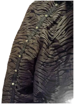 Safine by Etirel Damen Winterjacke braun-schwarz Gr. 38 - Hochwertige gestreifte Winterjacke – Vorschau 4