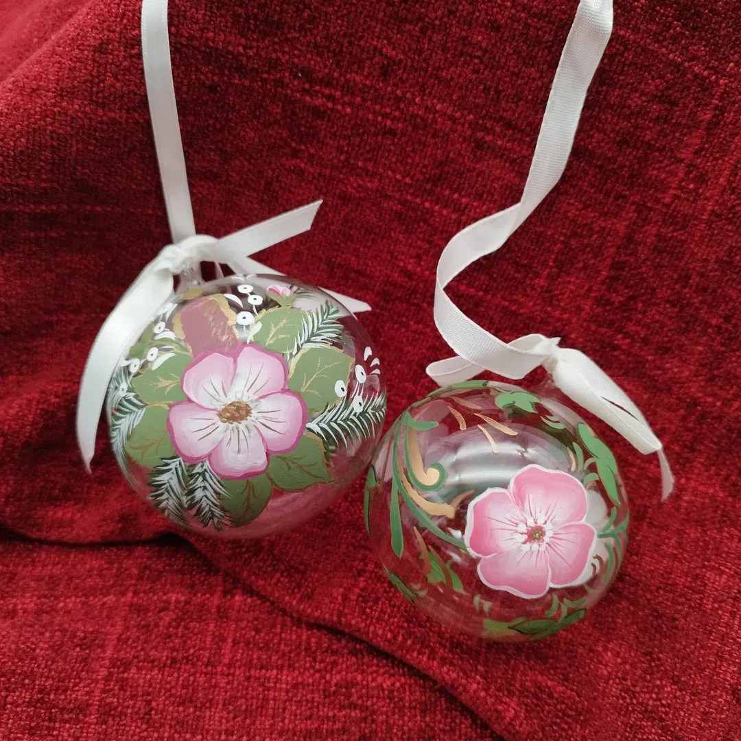 Baumschmuck aus Glas, handbemalt, Set 2 tlg.  - Bild 4