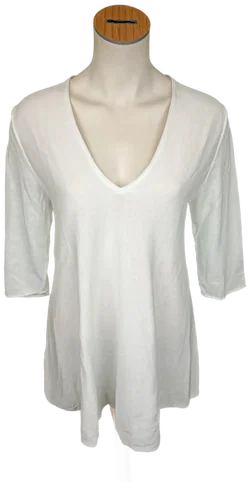 Stefanel Damenshirt weiß Gr. L – Vorschau 1