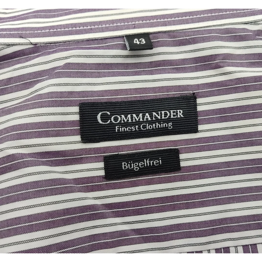 COMMANDER Herrenhemd, violett - Gr. 43 – Bild 4