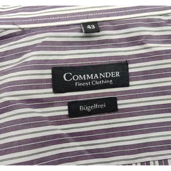 COMMANDER Herrenhemd, violett - Gr. 43 - Bild 4