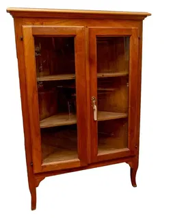 Vintage Biedermeier Eckschrank, Mahagoni, 2-türig mit Glas - Bild 3