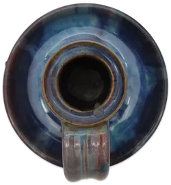 H. Berger Keramik Kerzenhalter blau, Höhe: 7 cm - Bild 2