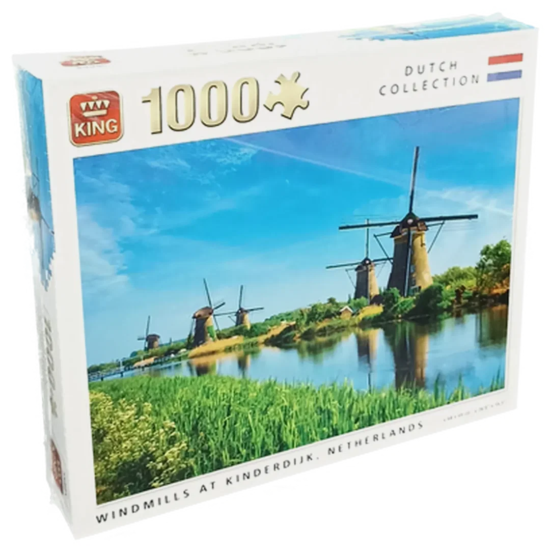 King Puzzle 1000 Teile Windmühlen (OVP)  – Bild 1