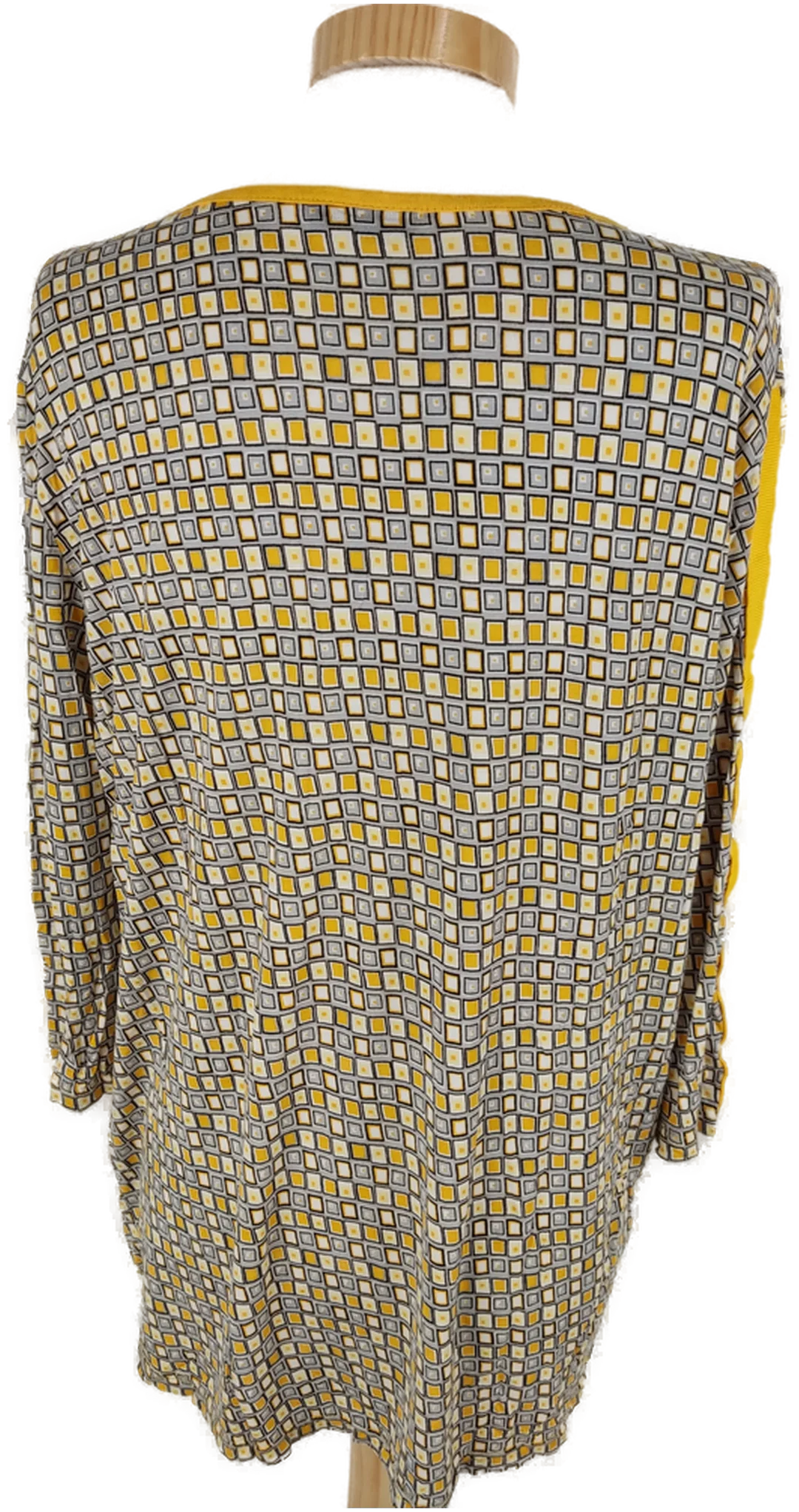 T-Shirt "Laura Torelli", dreiviertelarm mit Rundhalsausschnitt, gelb/gemustert, Größe XL – Bild 4