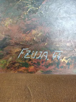 Großes Bild in Holzrahmen 